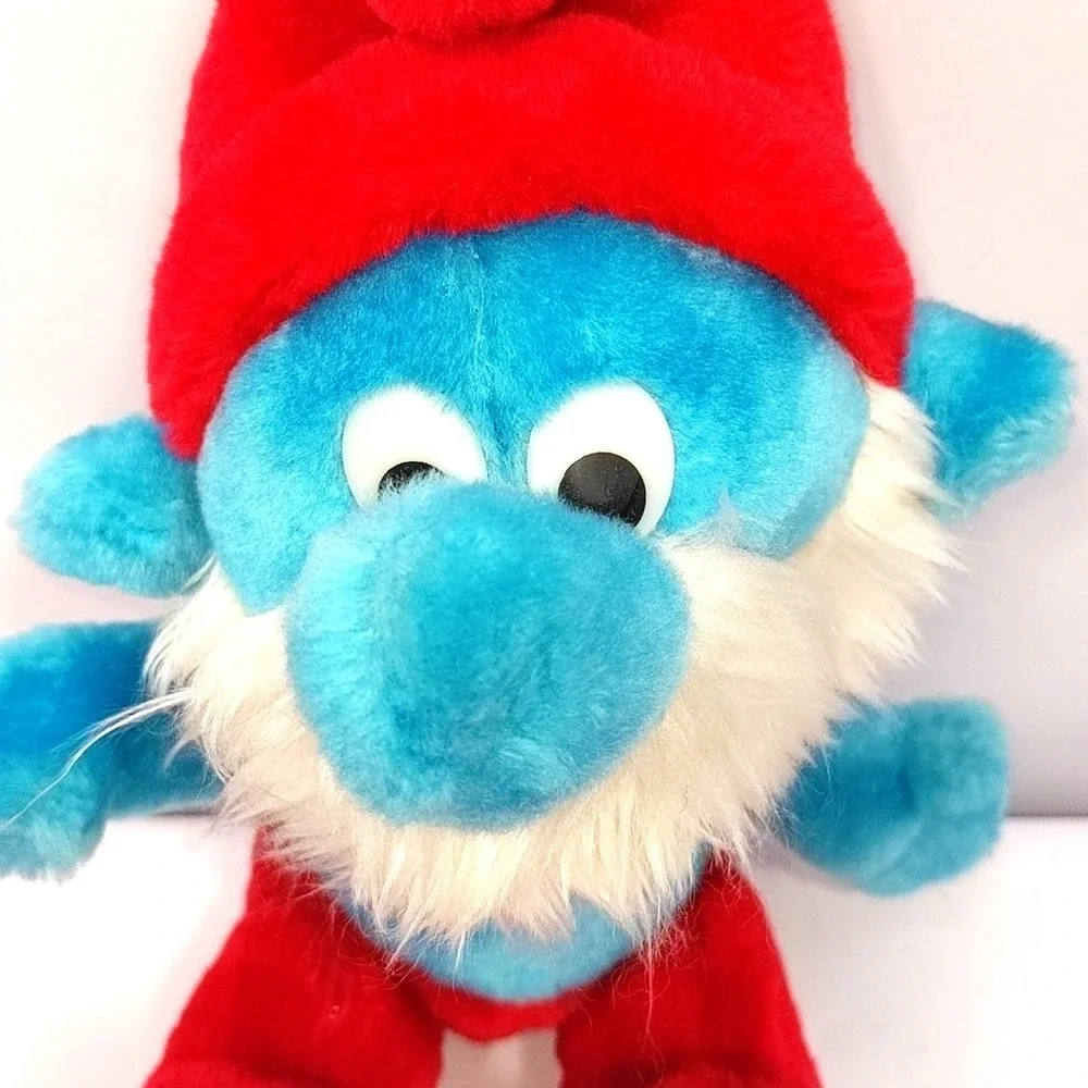 VTG 1980s Wallace Berrie Papa Smurf Plush Stuffed Toy 12